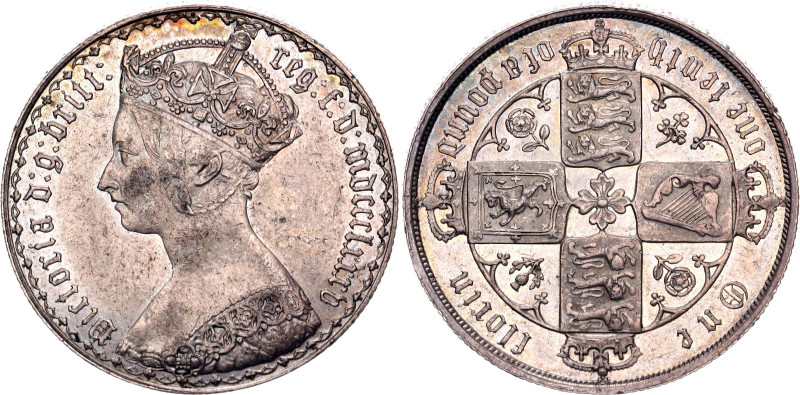 Great Britain 1 Florin 1885

KM# 746.4, N# 4840; Silver; Victoria; XF+/AUNC- w...