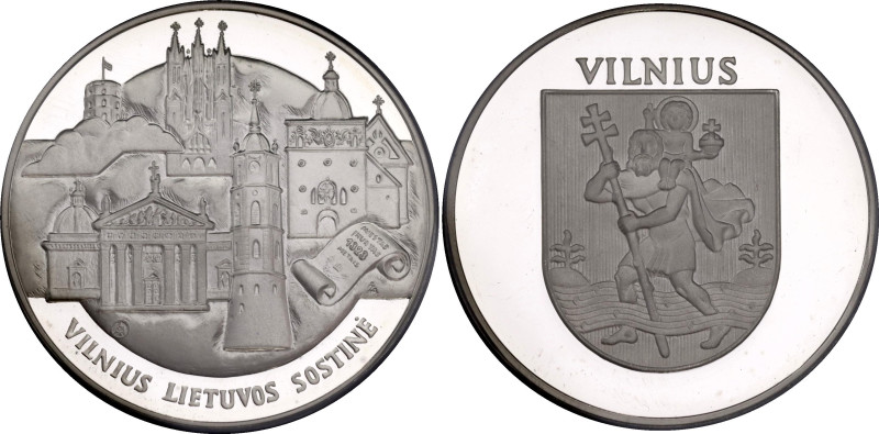 Lithuania Silver Medal "Vilnius Capital of Lithuania" 2016 (ND) PCGS SP67

Sil...