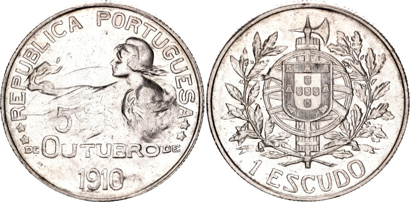 Portugal 1 Escudo 1914 (ND)

KM# 560, N# 20586; Silver; Establishment of the R...