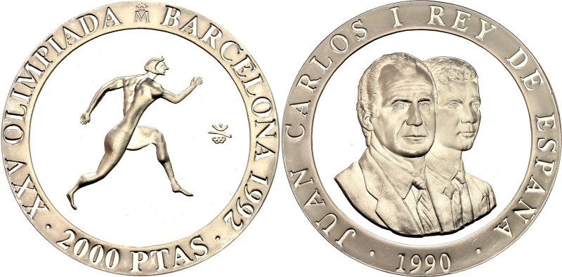 Spain 2000 Pesetas 1990 M

KM# 864, N# 34958; Silver., Proof; Juan Carlos I; 1...