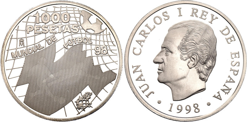 Spain 1000 Pesetas 1998 M

KM# 988, N# 19627; Silver., Proof; Juan Carlos I; 1...