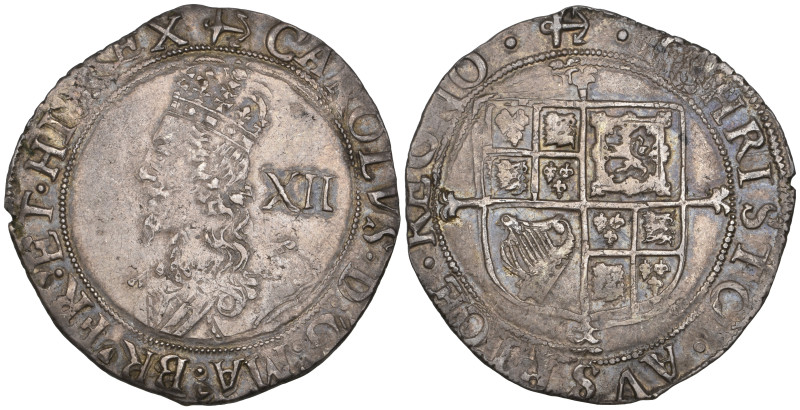 Charles I, Tower mint, shilling, Group F [North Group E], m.m. anchor (with fluk...