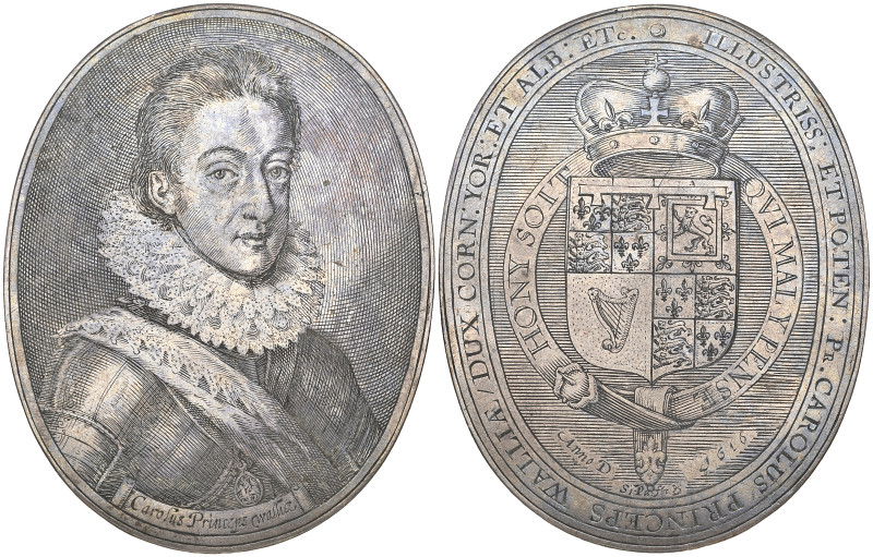 James I, Charles, Prince of Wales, oval portrait medal, in silver, by Simon de P...