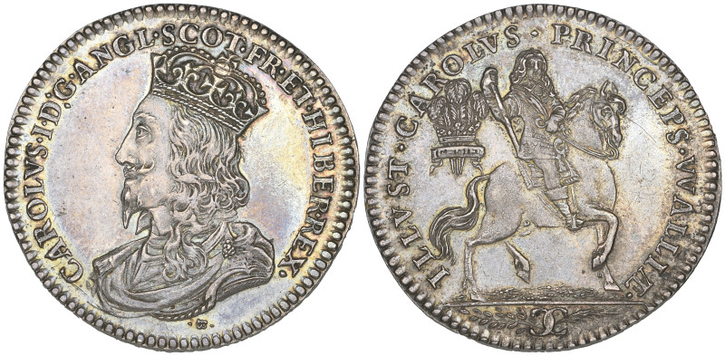 Charles I, Installation of Prince Charles as Prince of Wales, 1638, silver medal...