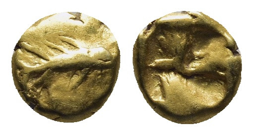 MYSIA. Kyzikos. Circa 600-550 BC. 1/24 Stater (0.65 Gr. 6mm.). 
Tunny swimming t...