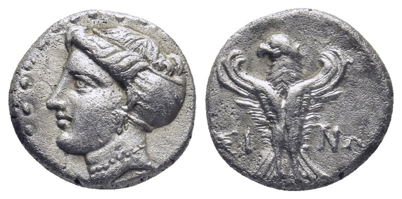 PAPHLAGONIA. Sinope. Hemidrachm (Circa 330-250 BC). (2.91 Gr. 13mm.)
 Head of ny...