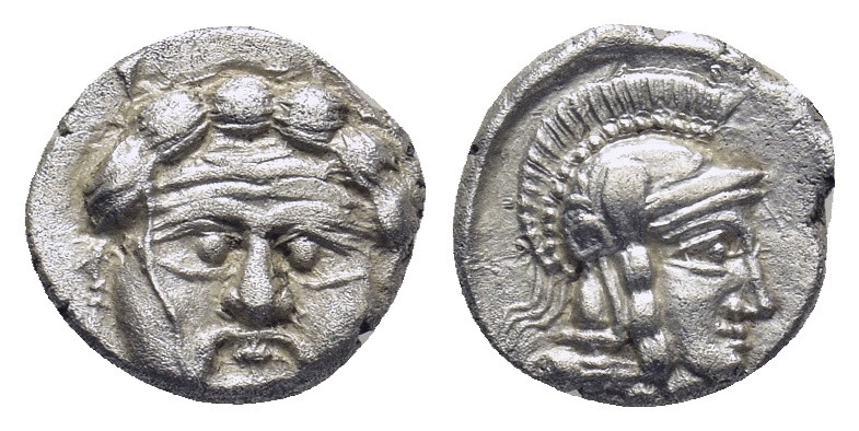 PISIDIA. Selge. Obol (Circa 300-190 BC). (0.95 Gr. 10mm.)
 Gorgoneion.
 Rev. Hel...