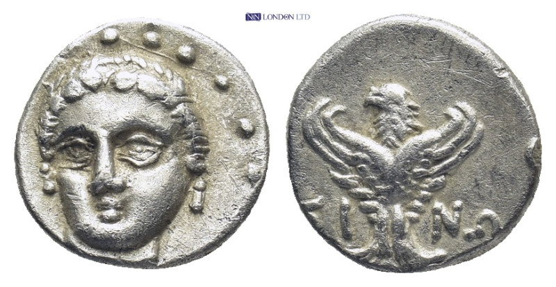 PAPHLAGONIA. Sinope. Trihemiobol (Circa 330-250 BC). (1.46 Gr. 11mm.)
 Head of n...