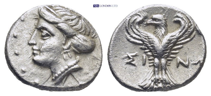 Paphlagonia. Sinope circa 330-250 BC. Hemidrachm AR (3 Gr. 14mm.) 
Head of Nymph...