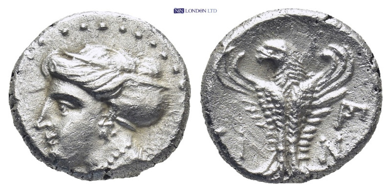 PAPHLAGONIA. Sinope. Hemidrachm (Circa 330-250 BC). (2.97 Gr. 13mm.)
Head of nym...