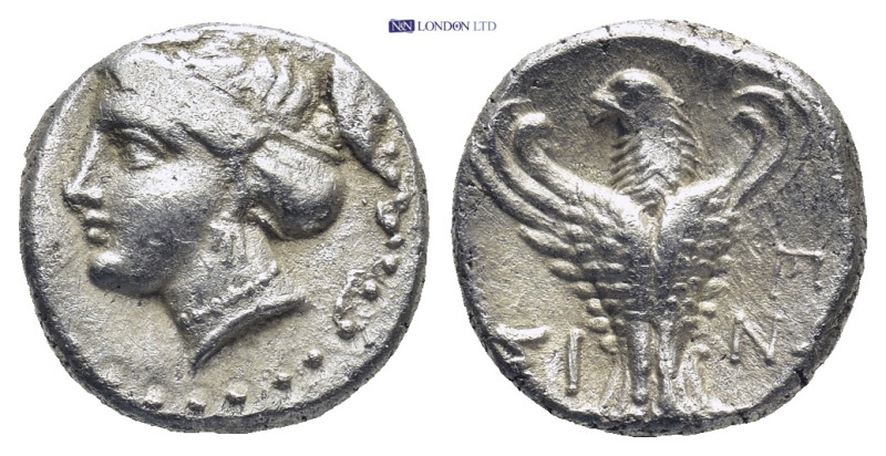 PAPHLAGONIA. Sinope. Hemidrachm (Circa 330-250 BC). (3 Gr. 14mm.)
Head of nymph ...