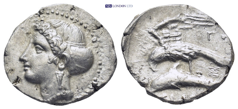 Paphlagonia, Sinope AR Drachm. Circa 330-300 BC. (6.05 Gr. 18mm.)
 Head of Sinop...