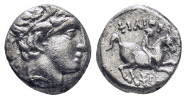 Kings of Macedon, Philip II. AR Tetradrachm, (2.36 g 12mm). 359-336 BC. Amphipolis. Obv: Diademed head of Apollo right. Rev: ΦΙΛΙΠΠΟΥ, Youth on horse ...