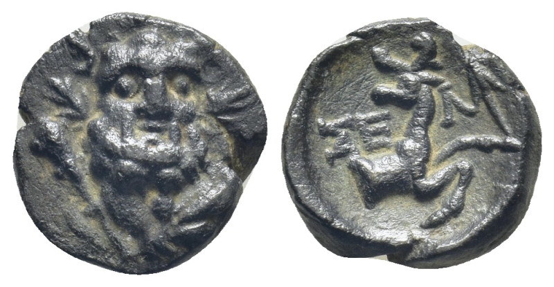 Pisidia, Selge. 2nd-1st century BC. (1.9 Gr. 13mm.) 
Bearded head of Herakles th...