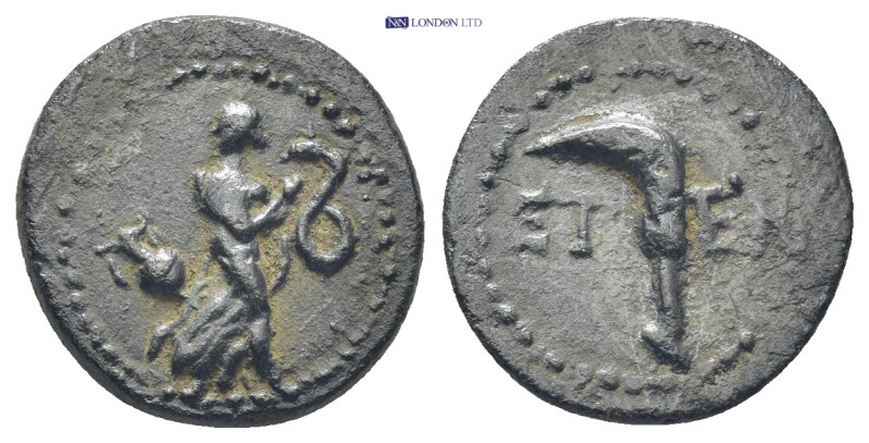 PISIDIA. Etenna. Ae (16mm, 2.5 g) (1st century BC). Obv: Female figure advancing...