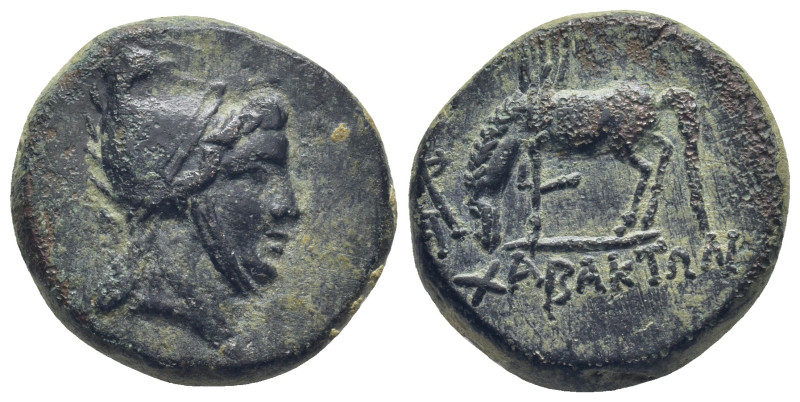 PONTOS. Chabacta. Ae (23mm, 13.3 g) (Circa 100-85 BC). Obv: Head of Perseus righ...