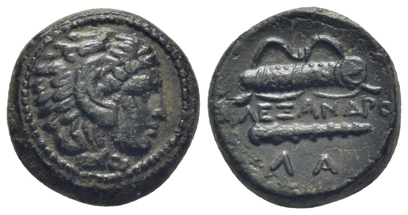 KINGS OF MACEDON. Alexander III 'the Great' (336-323 BC). Ae. (18mm, 6.6 g) Unce...