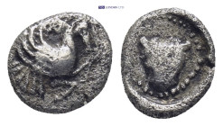 ASIA MINOR, Uncertain. 5th century BC. AR Obol (8mm, 0.68 g). Forepart of Pegasos right / Uncertain type in dotted circle within incuse circle. Unpubl...