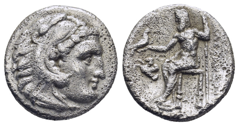 Kings of Macedon, Alexander III 'the Great', AR Drachm, Abydos. (4 Gr. 17mm.) 
O...
