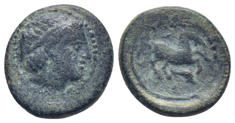 Kingdom of Macedon, Philip II Æ (17mm. 4.3 g) Uncertain mint in Macedon, circa 3...