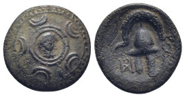 Kingdom of Macedon, temp. Philip III - Antigonos I Monophthalmos AE. Uncertain mint in Western Asia Minor, circa 323-310 BC. (3.38 Gr. 17mm.)
Head of ...