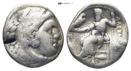 Kingdom of Macedon. Alexander III 'The Great' AR Drachm. Kolophon, circa 322-317 BC. (4.15 Gr. 16mm)
Struck under Philip III Arrhidaios in the name an...