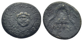 KINGS of MACEDON. Anonymous. Uncertain mint (Circa after 311 BC) AE Bronze (17mm 3.0 g) Obv: Macedonian shield, boss decorated with facing gorgoneion....