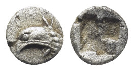 IONIA.Phokaia. Circa 521-478 BC. AR Hemidrachm. (0.32 Gr. 6mm.)
Head of griffin left 
Rev. Quadripartite incuse square.