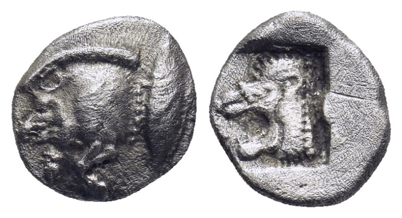 Mysia, Cyzicus, AR obol 5th century BC. (1.1 Gr. 11mm.)
 Forepart of boar left, ...