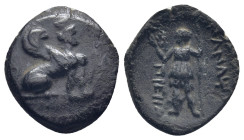 PAMPHYLIA, Perge. Circa 2nd-1st century BC. AE. (2.23 Gr. 18mm.). 
Sphinx seated right 
Rev. Artemis standing left.