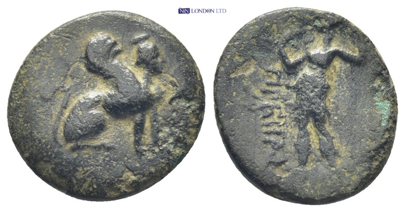 Pamphylia. Perge circa 200-0 BC. Bronze AE. (2.79 Gr. 17mm.) Sphinx seated right...