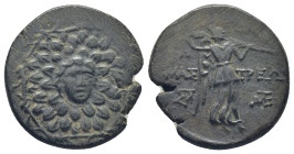Paphlagonia, Amastris. Ca. 85-65 B.C. AE (6.22 Gr. 27mm.). 
Aegis with Gorgon's head at center 
Rev. Nike advancing right, holding palm