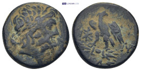 PONTOS. Amisos. Time of Mithradates VI Eupator, circa 100-85 BC. AE (Bronze, 20mm, 7.3 g). Laureate head of Zeus to right. Rev. AMIΣOY Eagle standing ...