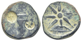 PONTUS.Uncertain.(130-100 BC).Ae. Obv : Quiver. Rev : Eight-pointed star; bow below (10.2 Gr. 19mm.)