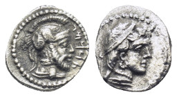 CILICIA. Tarsos. Tarkumuwa (Datames) Satrap of Cilicia and Cappadocia (384-361/0 BC). Obol. (0.73 Gr. 9mm.)
 Diademed head of Aphrodite right. 
Rev. W...
