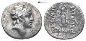Kings of Cappadocia, Ariarathes VI Epiphanes Philopator, 130-116 BC. AR Drachm, (4 Gr. 18mm.)
Diademed head right.
Rev: Athena standing left, holding ...