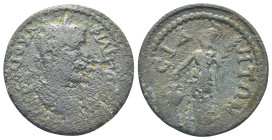 PAMPHYLIA. Side. Philip I (244-249). Ae. (25mm, 6.0 g) Obv: AV K M IOYΛ ΦΙΛΙΠΠΟ CE. Laureate, draped and cuirassed bust right. Rev: CIΔHTΩN. Athena st...