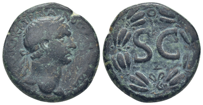 Syria, Antioch, Trajan Æ (26mm, 14.5 g). AD 102-114. AVTOKP KAIC NԐP TPAIANOC CԐ...