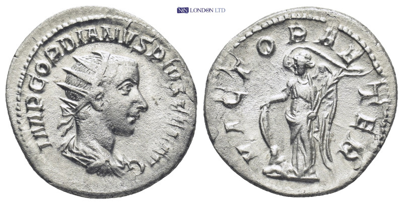 Gordian III. AD 238-244. Rome Antoninianus (3.94 Gr. 23mm.)
Radiate, draped and ...