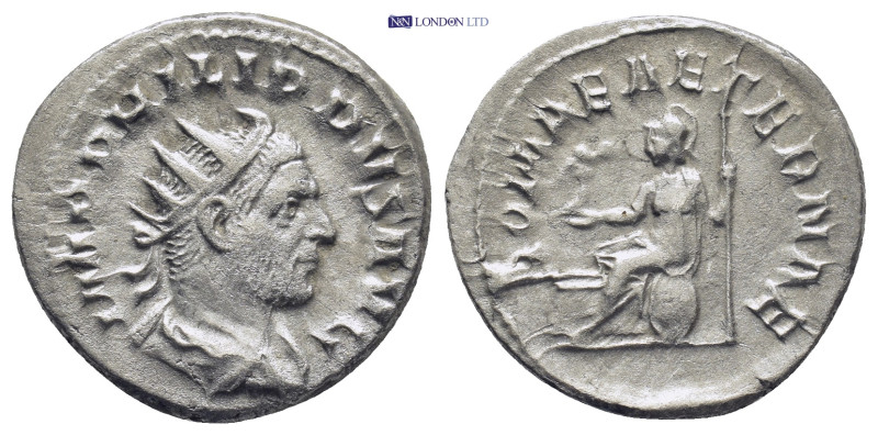 Philip I (244-249) AR antoninianus Rome (4.3 Gr. 21mm.)
Radiate, draped and cuir...