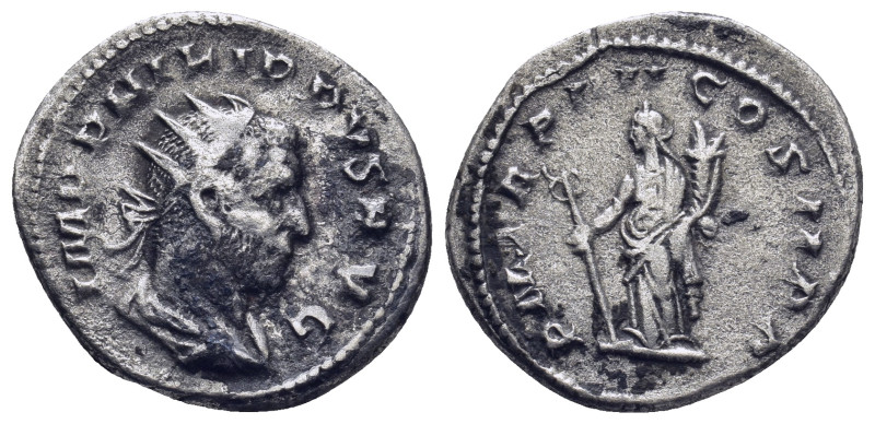 Philip I AR Antoninianus. Rome, AD 244-249. (4.2 Gr. 22mm.)
Radiate, draped and ...