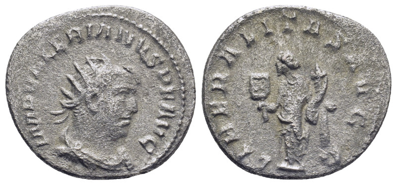 Valerian I AR Antoninianus. Rome, AD 255-256. (3.4 Gr. 22mm.)
Radiate, draped, a...