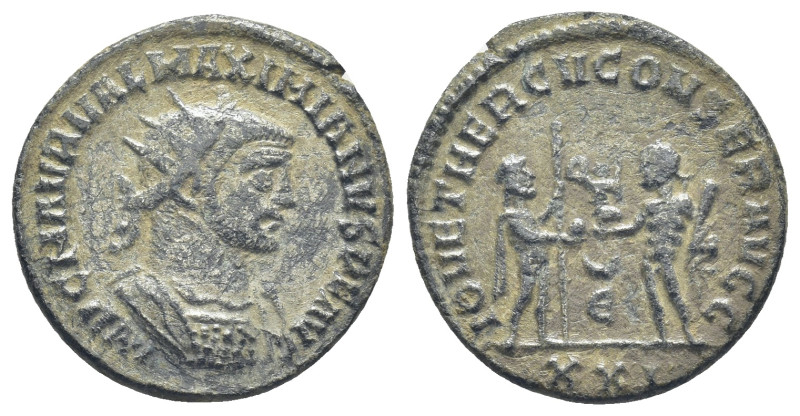 Maximian, first reign (286-310 AD). Antioch AE Antoninianus (20mm 3.0 g) Obv: IM...