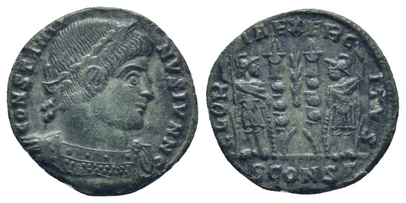 Constantine II. AD 333.AE Nummus. Arles, (2 Gr. 17mm.)
Laureate, cuirassed bust ...