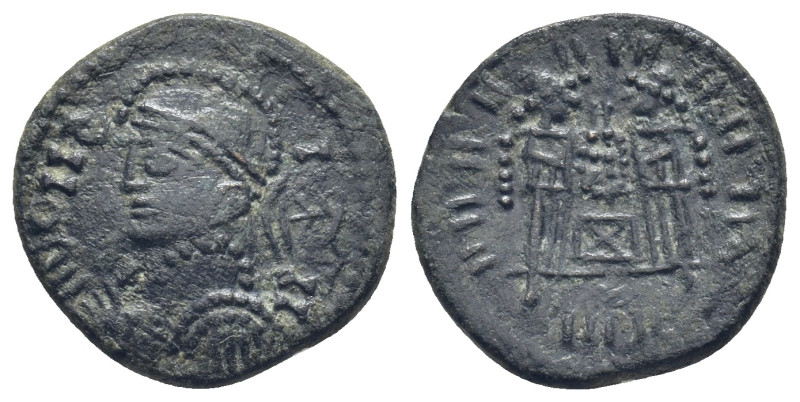 Barbaric issue, imitating Constantine I, c. 4th-5th century. AE (3.55 Gr. 18mm.)...