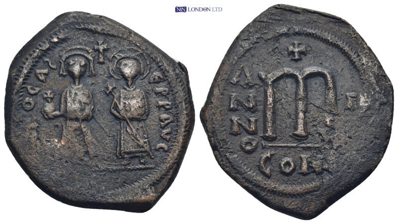 PHOCAS (602-610 AD). Follis, (30mm, 12.1 g) Constantinople. Dated RY II (603/4)....