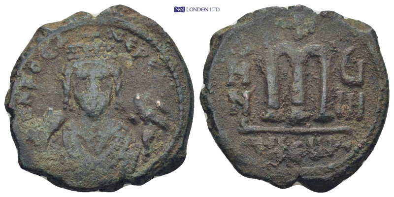Phocas Æ 40 Nummi. (26mm, 10.6 g) Antioch, dated RY 8 = AD 609/10. D N FOCA NЄ P...