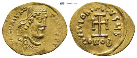 Constantine IV Pogonatus, 668-685. Tremissis (1.44 Gr. 18mm.) Constantinopolis.
Diademed, draped and cuirassed bust of Constantine IV to right.
 Rev. ...