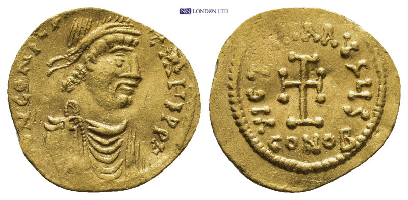 Constantine IV Pogonatus, 668-685. Tremissis (1.46 Gr. 16mm.) Constantinopolis.
...