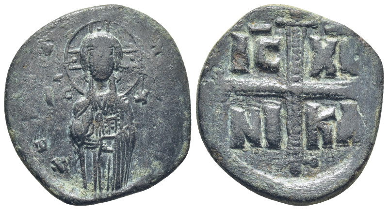 Michael IV, 1034 - 1041 AD AE Follis (9.4 Gr. 31mm.)
 Christ facing raising hand...